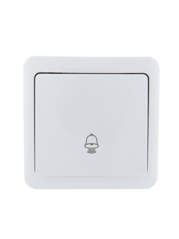 Кнопка звонка 1-кл. 1п ОП Viola 10А IP20 бел. LEZARD 751-0200-103