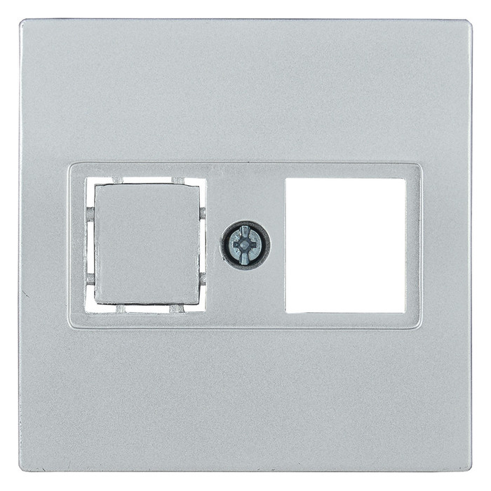 Накладка на розетку компьютерную RJ45 IEK BOLERO, открытый монтаж, серебряный, ENB10-K-K23